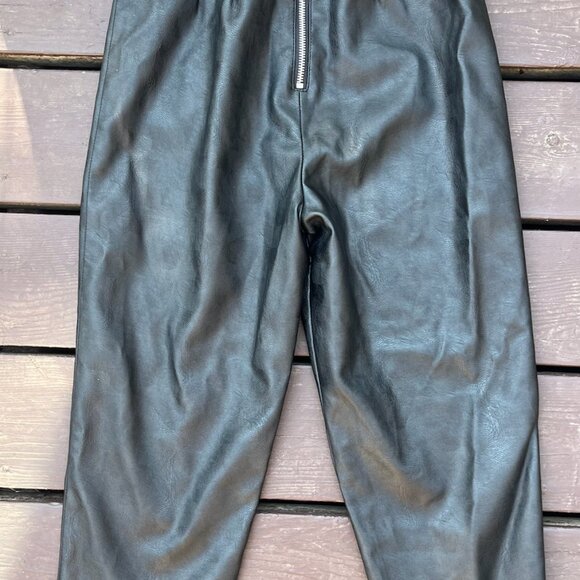 BAD GIRL CAPRI PANTS IN VEGAN LEATHER - Vixen by Micheline Pitt Small S - Picture 5 of 5